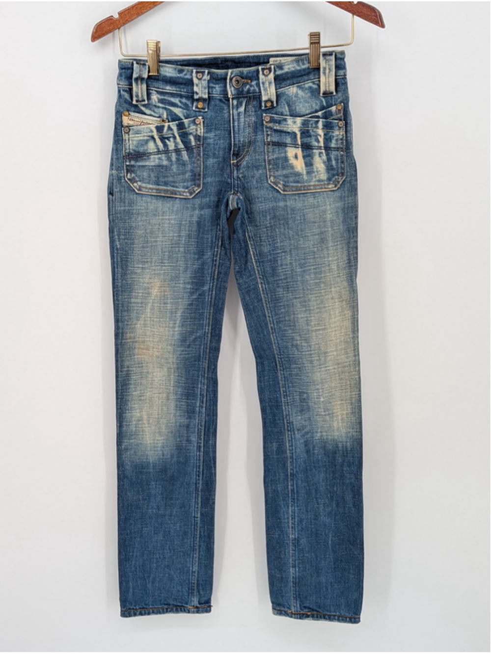 Vintage 2006 Diesel Keate Jeans W26 L30 0071L Low Rise Slim Straight Italy